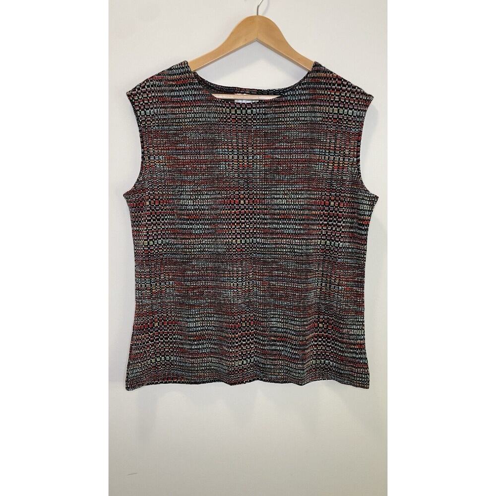 NWT Coldwater Creek Sleeveless Tank Top Slinky Stretch Rainbow Women's 1X - Picture 2 of 8